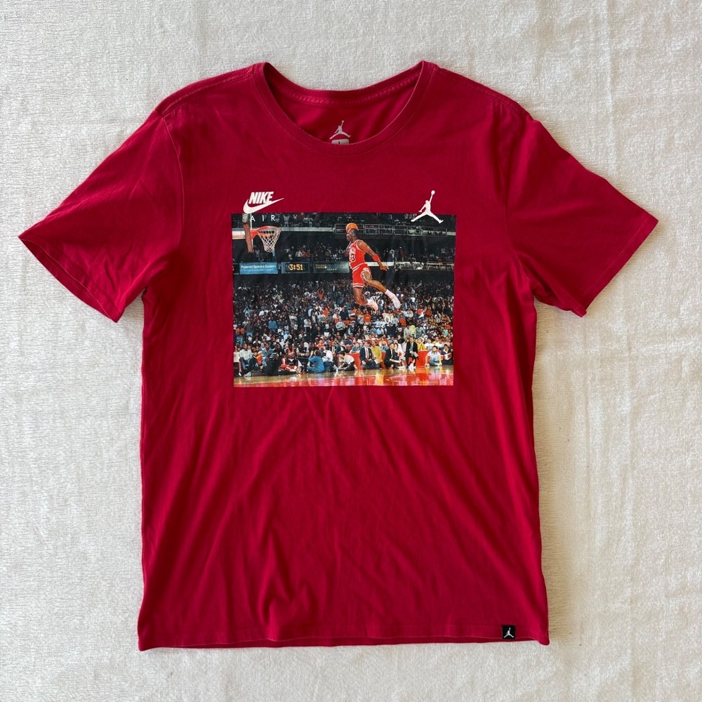 Nike Air Jordan 1988 Dunk Contest 3:51 Michael Jordan Graphic Tshirt Mens Large